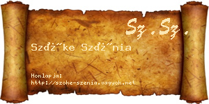 Szőke Szénia névjegykártya